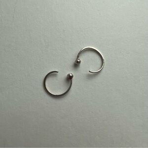Sterling Silver Open Hoop Earrings